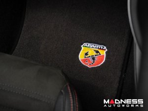 FIAT 124 Floor Mats - Black Carpet w/ ABARTH Crest